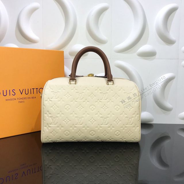 LV包 LV女包 M42406 Speedy30手袋 LV牛皮壓花手提包 LV單肩斜挎包  ydh3178